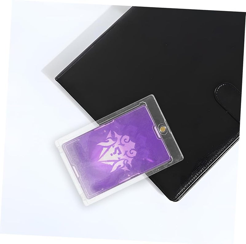 4 Pack Plastic Sports Card Holder Display Stand Portable Modern Design Black - Image 5